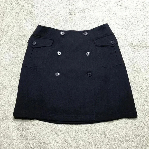 NEW Ralph Lauren Mini Skirt Wool Navy - Picture 1 of 10